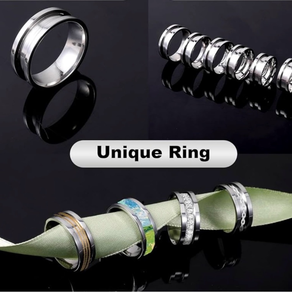 Multicolor Iridescent Patterned Ring Size 9 # 011 - image 2